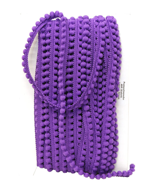 Pompulanauha, lev. 12 mm violetti  (DT005VIV)